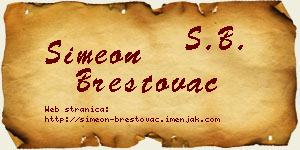 Simeon Brestovac vizit kartica